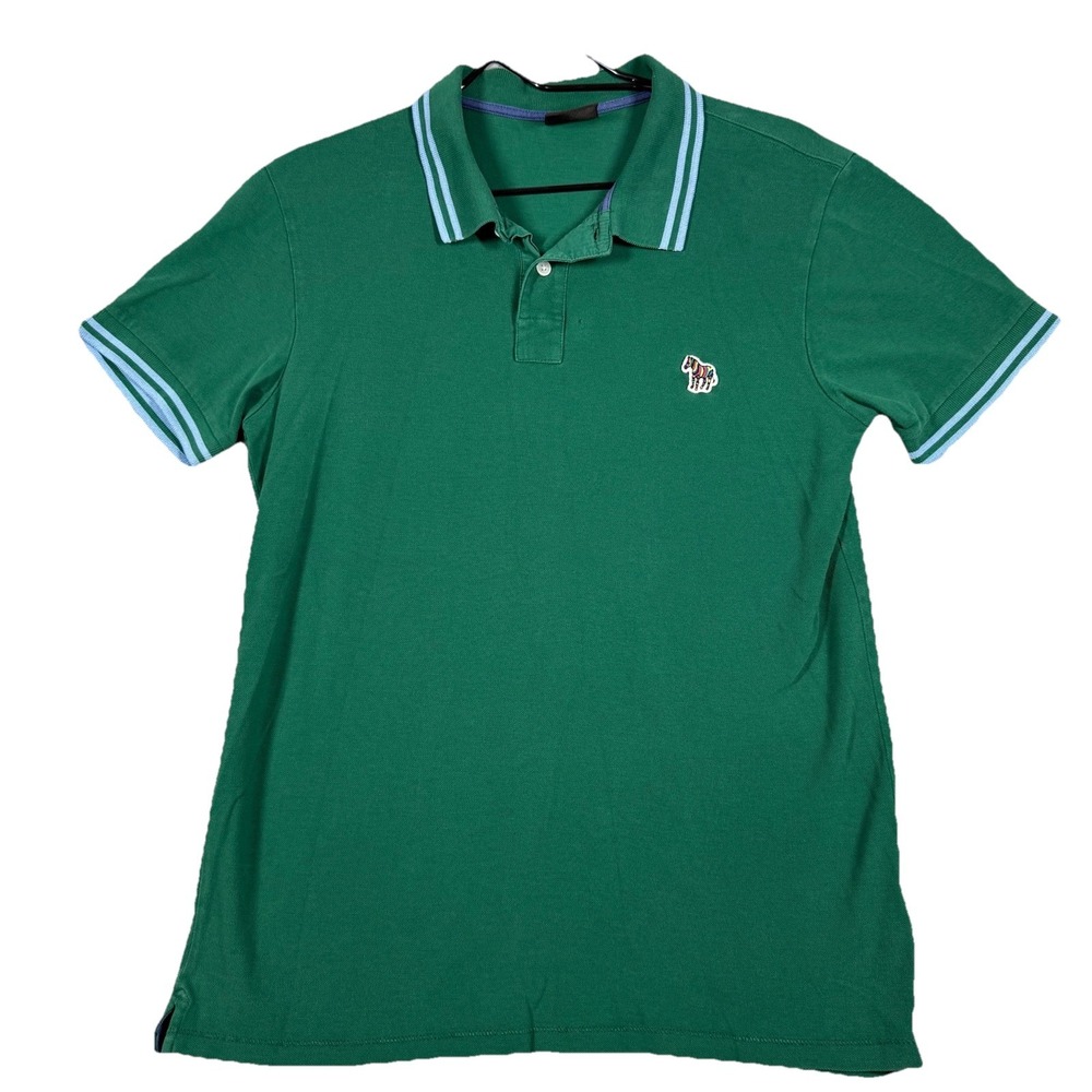Paul smith polo shirt medium Green Retro Slim Fit Zebra‎ T Shirt